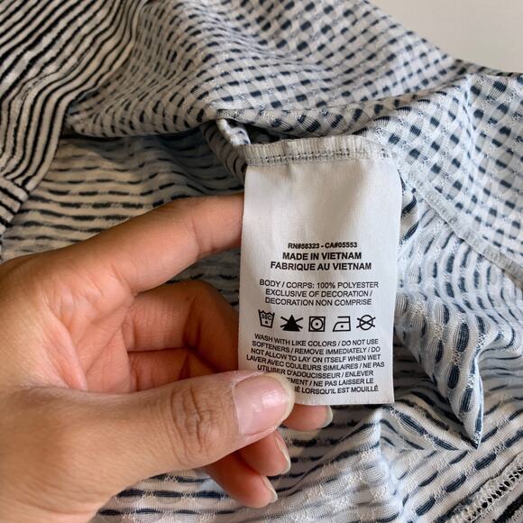 Nike Tank Top Womens M Medium White Black Dri Fit Court Printed Running Athletic - Picture 9 of 12